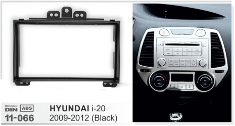 ΠΛΑΙΣΙΟ ΠΡΟΣΘΗΚΗ ΠΡΟΣΟΨΗ RC/D Hyundai i20  2DIN  black  11-066