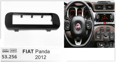 ΠΛΑΙΣΙΟ ΠΡΟΣΘΗΚΗ ΠΡΟΣΟΨΗ ice 1 & 2 DIN για οθόνη ή R/CD FIAT Fiat Panda ’12>  53-256