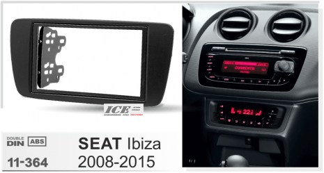ΠΛΑΙΣΙΟ ΠΡΟΣΘΗΚΗ ΠΡΟΣΟΨΗ ice 1 & 2 DIN ΓΙΑ ΟΘΟΝΗ Ή R/CD SEAT Ibiza 2008-2015 11-364