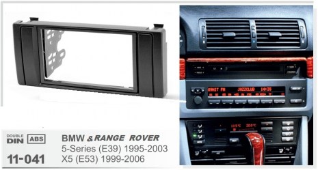 ΠΛΑΙΣΙΟ ΠΡΟΣΘΗΚΗ ΠΡΟΣΟΨΗ KIT 2 DIN για οθόνη  BMW ( 5 series  E39 1995-2003 ) ( X5 E39 1999-2006) & RANGE ROVER <2B>