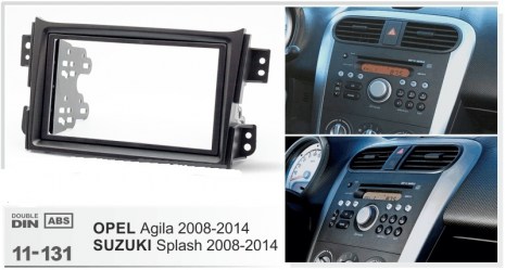 ΠΛΑΙΣΙΟ ΠΡΟΣΘΗΚΗ ΠΡΟΣΟΨΗ KIT  2 DIN για οθόνη Suzuki Splash, Ritz ’08-’12 / Opel Agila ’08-’14   <2Γ>