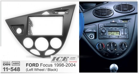ΠΛΑΙΣΙΟ ΠΡΟΣΘΗΚΗ ΠΡΟΣΟΨΗ 1 & 2 DIN για οθόνη ή R/CD  FORD Focus 1998-2004 11-548 BLACK ( Left  Wheel only ) (11.548kit)