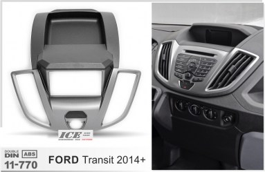 ΠΛΑΙΣΙΟ ΠΡΟΣΘΗΚΗ ΠΡΟΣΟΨΗ ice 1 & 2 DIN για οθόνη ή R/CD FORD Transit 2014+ - ICE 11-770