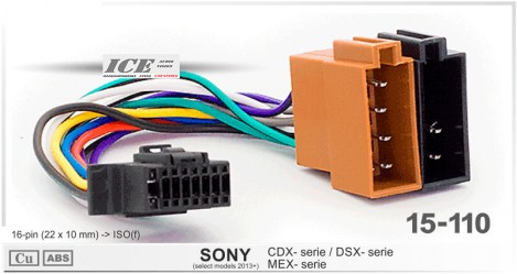 ΦΙΣΑ SONY CDX-; DSX-; MEX-series (select models 2013+) ICE 15-110