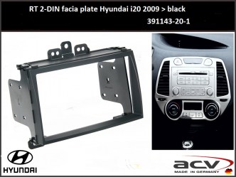 ΠΛΑΙΣΙΟ ΠΡΟΣΘΗΚΗ ΠΡΟΣΟΨΗ ACV Made in Germany 2 DIN για οθόνη Hyundai i20  black  11.677 -11.066)