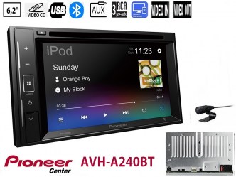 PIONEER AVH-A240bt * 6,2'' * DVD CD * RADIO  * Bluetooth * USB * υποστηρίζει Mirroring * 4X50W