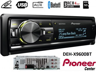 Pioneer DEH-X9600BT + τοποθέτηση , Προενίσχυση 4Volt με 3 ζευγάρια RCA , RC/D ,Bluetooth , 2 USB , SD , Multi Colour  ....