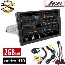 1-DIN βάση σε 9 inch Android 10 (2GB RAM)  με GPS (Playstore WI-FI Youtube USB MP3 MP5 Bluetooth Mirrorlink  4x60W )
