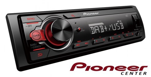 PIONEER MVH-130DAB radio DAB*usb*aux * 4x50w * 1ζεύγος  RCA Pre-Outs
