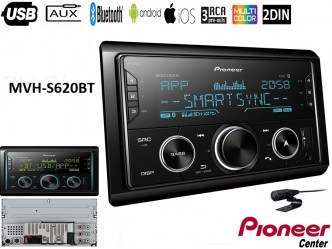 PIONEER MVH-S620BT ( + τοποθέτηση )  2-DIN Tuner με Bluetooth, Multi colour , USB, Spotify, εφαρμογή Smart Sync