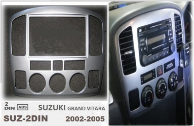 ΠΛΑΙΣΙΟ ΠΡΟΣΘΗΚΗ ΠΡΟΣΟΨΗ 1 & 2 DIN για οθόνη ή R/CD Suzuki Vitara  2002-2005 (kit002)